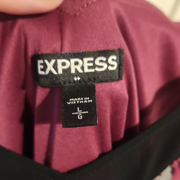 Express Purple and Black Patterned Mini Dress - Picture 2 of 4